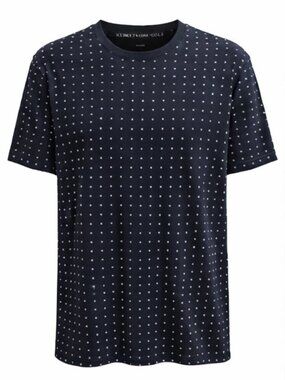 Kenneth Cole New York Men’s T-Shirt XL Navy Geometric Dot Pattern Stretch